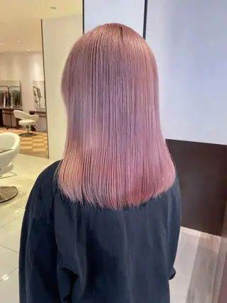 セミロング カラー ヘアアレンジ EARTH長岡店🩵 石原莉穂のヘアスタイル