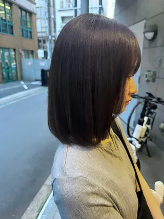 ミディアム カラー 赤み無し柔らかカラー 【梅田】madokaのヘアスタイル
