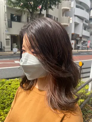 セミロング カラー ヘアアレンジ TSUNA 🌙 Lim 五反田のマツエク・マツパデザイン