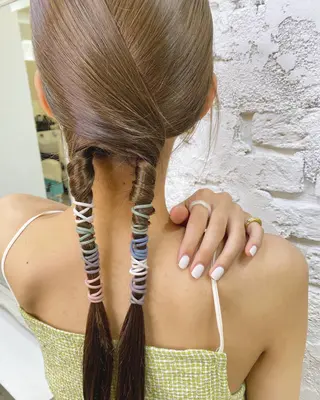ロング カラー ヘアアレンジ ネイル マツエク・マツパ アイブロウ 透明感カラー🫧ヘア セット🫧松本菜月の眉毛・アイブロウイメージ