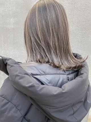セミロング カラー 海外デザイン🇺🇸 石渡諒太のヘアスタイル