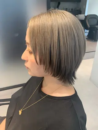 ショート カラー ✨透明感カラー✨髪質 改善✨国分魚生のヘアスタイル