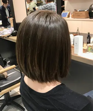 ミディアム カラー ヘアアレンジ 似合わせレイヤー/ 美髪縮毛矯正/ミナエのヘアスタイル