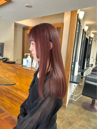 セミロング カラー 矢野 晃平のヘアスタイル