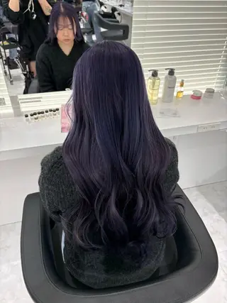 ロング カラー 🤍ྀི透ける寒色 Cocoa🤍ྀིのヘアスタイル