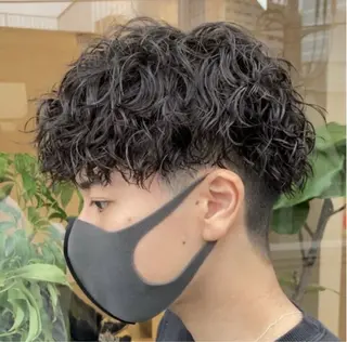 ミディアム パーマ ヘアアレンジ メンズ fifth 石川 凪のヘアスタイル