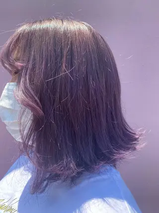 ミディアム カラー 初ブリーチOK✨ ハイトーン稲吉菜々美のヘアスタイル