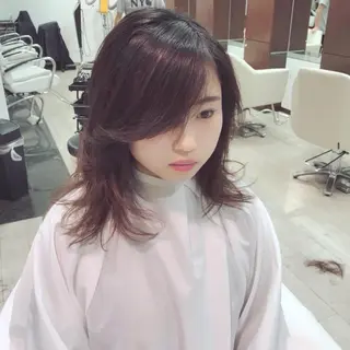 ミディアム カラー パーマ ヘアアレンジ メンズ キッズ ネイル マツエク・マツパ ドライ カット✂️髪質改善のヘアスタイル