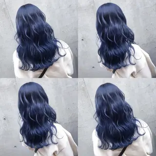 セミロング カラー ヘアアレンジ TAKUMAブリーチ /切りっぱなし🪽のヘアスタイル