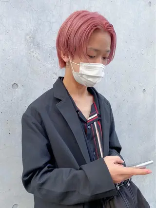 ショート カラー メンズ ボブ特化美容師/ ボブパーマ/ミツイのヘアスタイル