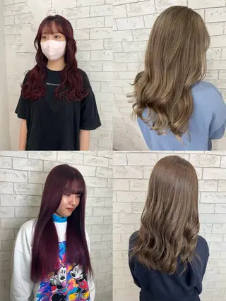 セミロング カラー 🦋YUI 髪質改善 ブリーチ　着付け🦋のヘアスタイル