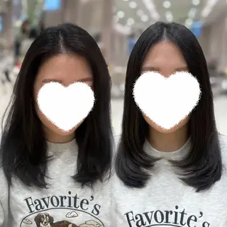 ミディアム 内田 志乃のヘアスタイル