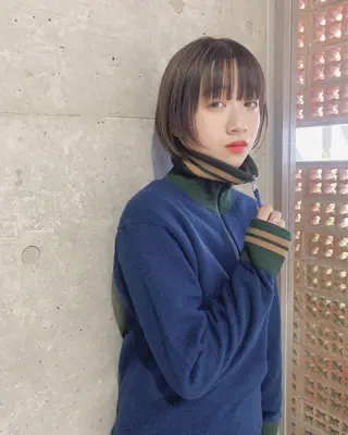 ショート カラー ボブパーマコテ巻き風 パーマNo1深江秀平のヘアスタイル