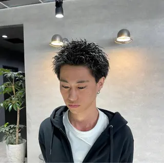 ショート カラー パーマ メンズ 🔥メンズ 特化🔥菊水皐暉🔥のヘアスタイル