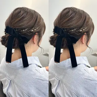 ロング ヘアアレンジ マミ☁️ヘアセット /お呼ばれヘア/銀座のヘアスタイル