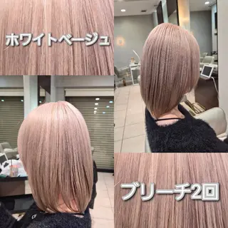 ショート カラー 雅/ダブルカラー/ 白髪ぼかしハイライトのヘアスタイル