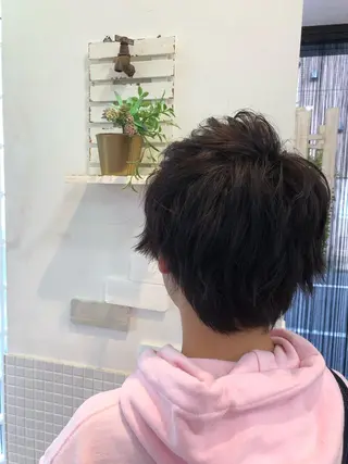 ショート カラー メンズ 韓国風カット osugiのヘアスタイル