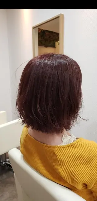 ショート カラー あかね☆ヘアアレンジ /ボブ/縮毛矯正のヘアスタイル