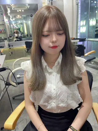 ロング 美髪/髪質改善 レイヤー/透けカラーのヘアスタイル