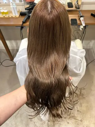 ロング カラー shu ラベンダー/ピンクのヘアスタイル