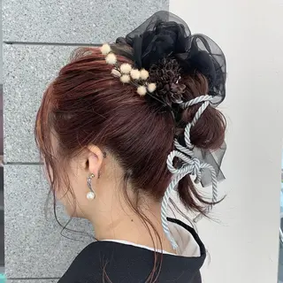 ミディアム カラー ヘアアレンジ KAMIO Via所属・荒清  圭以のヘアスタイル