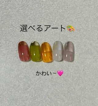 ネイル tsumeya ゆるかわ手描きネイルのネイルデザイン