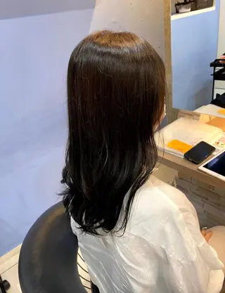 セミロング カラー パーマ ヘアアレンジ kame|レイヤー / 似合わせ顔周りのヘアスタイル