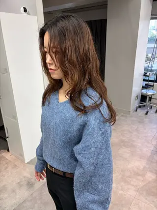 ロング パーマ レディースパーマ モデル募集RIKOのヘアスタイル