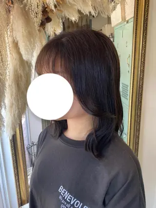 ミディアム カラー 透明感カラー/韓国 ヘア🩶yuri🩵のヘアスタイル