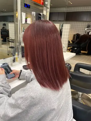 セミロング カラー ヘアアレンジ 💗横浜美容室 💗HARUNAのヘアスタイル