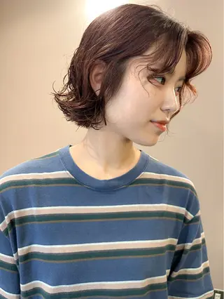 ショート カラー パーマ 大宮 / ボブ特化 永井竜也のヘアスタイル