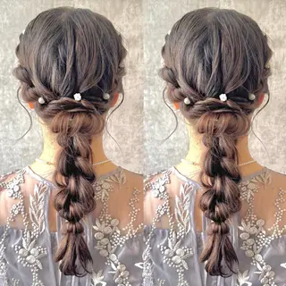 ロング ヘアメ🎀推しカラー 🥣横浜/しほ🧸のヘアスタイル