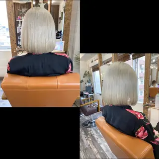 ショート カラー ✯カラー&編み込み エクステ✯池田智博✯のヘアスタイル