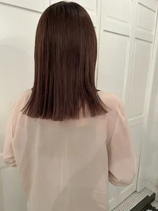 カラー ブリーチカラー🎀 韓国風/寺門美優のヘアスタイル