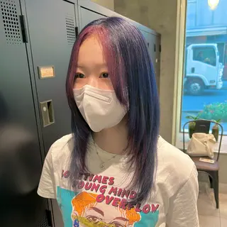 セミロング 🌞レイヤー×カラー 前川那津美🌞のヘアスタイル