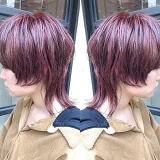 ミディアム カラーモデル募集中 美容室ハピスのヘアスタイル