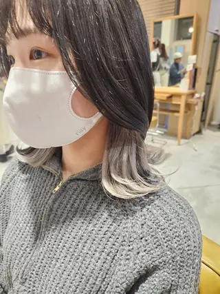 ミディアム カラー たけだ ゆうほのヘアスタイル