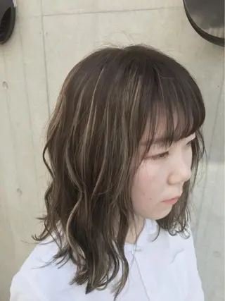 ミディアム カラー ✨髪質改善縮毛矯正✨ 宇田川修平のヘアスタイル