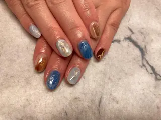 ネイル ネイルリボン 受付スタッフのネイルデザイン