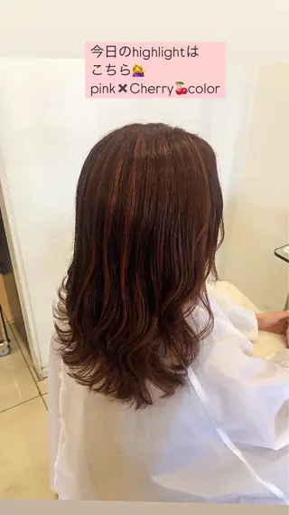 ミディアム カラー 加瀬 真弓のヘアスタイル