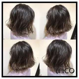 ミディアム カラー 似合わせ/ブリーチ カラー.岡田友仁のヘアスタイル