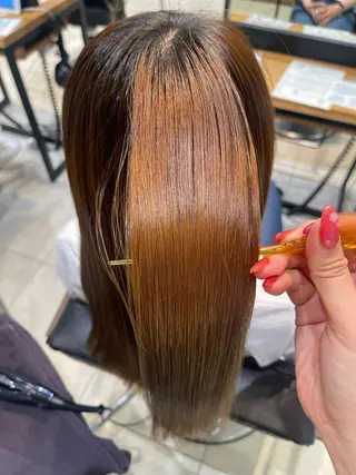 ロング 縮毛矯正・髪質改善・ ストレート🌻ゆいのヘアスタイル