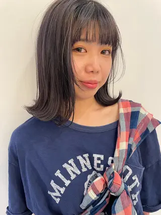 ミディアム カラー 🌝ぷる艶ハイトーン 柔らかヘア🍅まあやのヘアスタイル