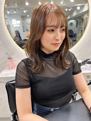 セミロング カラー 髪質改善will hairdesignのヘアスタイル
