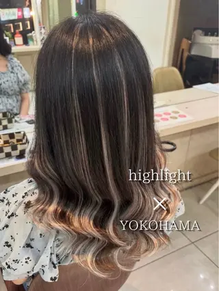 ロング エクステ/ハイライト エクステ/なつみのヘアスタイル