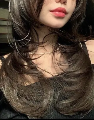 ロング ツヤ感カラー/韓国 カットkanna🖤のヘアスタイル