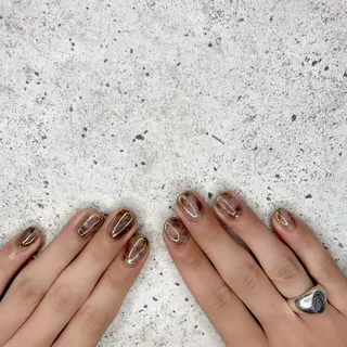 ミディアム カラー パーマ ヘアアレンジ メンズ キッズ ネイル マツエク・マツパ Salon Ｋのネイルデザイン