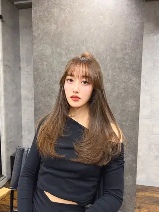 セミロング カラー パーマ ヘアアレンジ 🇰🇷韓国トレンド ヘア🇰🇷高田のヘアスタイル