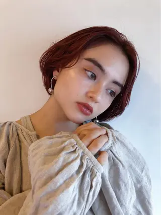 ショート カラー パーマ 💖美髪矯正💖 辻未侑のヘアスタイル