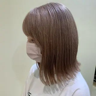 ミディアム カラー フェザー/ニュアンス パーマ/ryutoのヘアスタイル